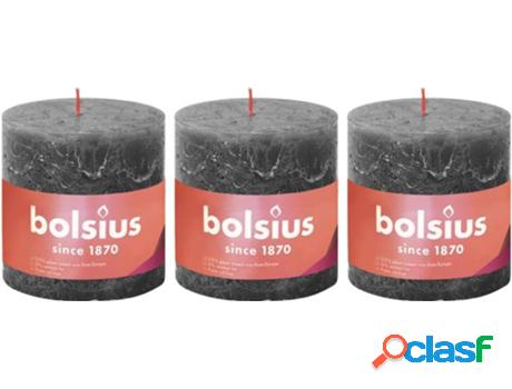Set 3 Velas BOLSIUS Shine Tormentoso (Gris - Duración: 62h)