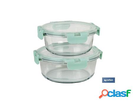 Set de 2 recipientes de borosilicato modelo agatha 620 ml -