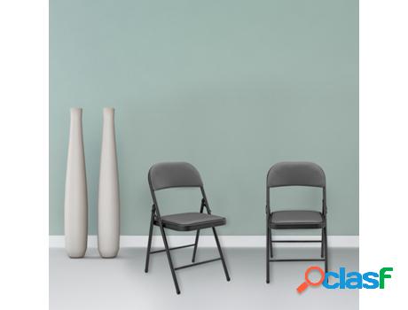 Silla de Oficina PRO.TEC Metal (Gris - 46 x 80 x 50 cm)