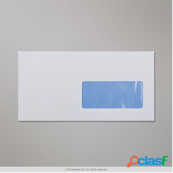 Sobre blanco con ventanilla para inspección postal de