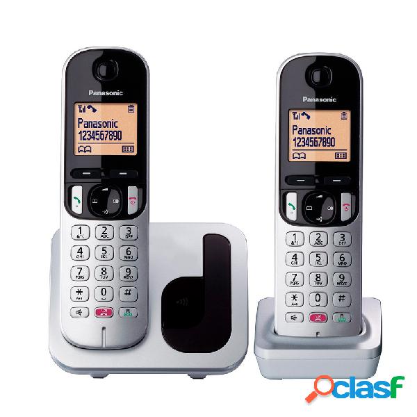 Teléfono PANASONIC KX-TGC252SPS DECT Duo Plata