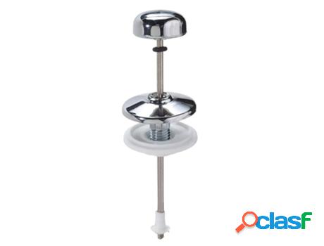 Tirador cisterna baja vertical recto cromo 130 mm.