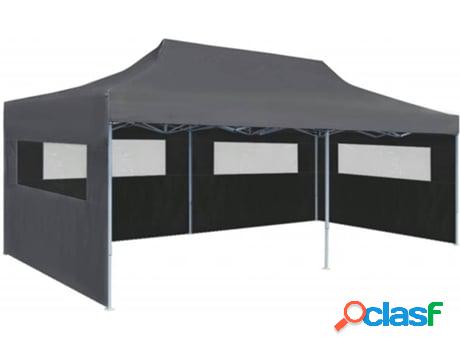 Toldo VIDAXL (Gris Oscuro - Tela - 600x300x315 cm)