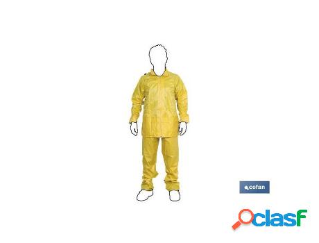 Traje agua amarillo poliester/pvc talla m