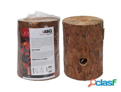 Vela tronco madera 20x15 cm 1,5/2 horas