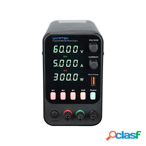 WANPTEK Banco DC fuente de alimentación Variable 60V 5A
