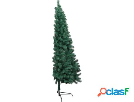 Árbol de Navidad VIDAXL con Soporte (Verde - 120x60x210 cm)