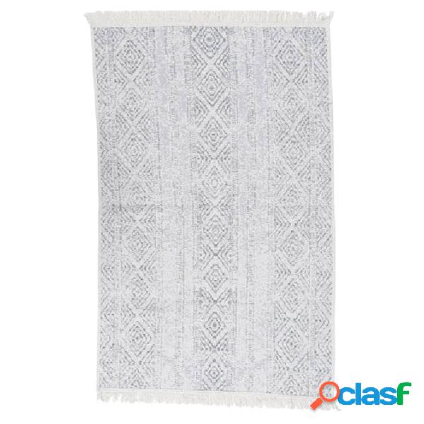 vidaXL Alfombra de algodón gris claro 80x150 cm