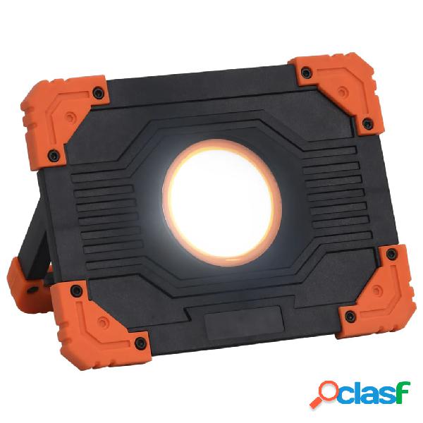 vidaXL Foco LED portátil ABS 10 W blanco frío