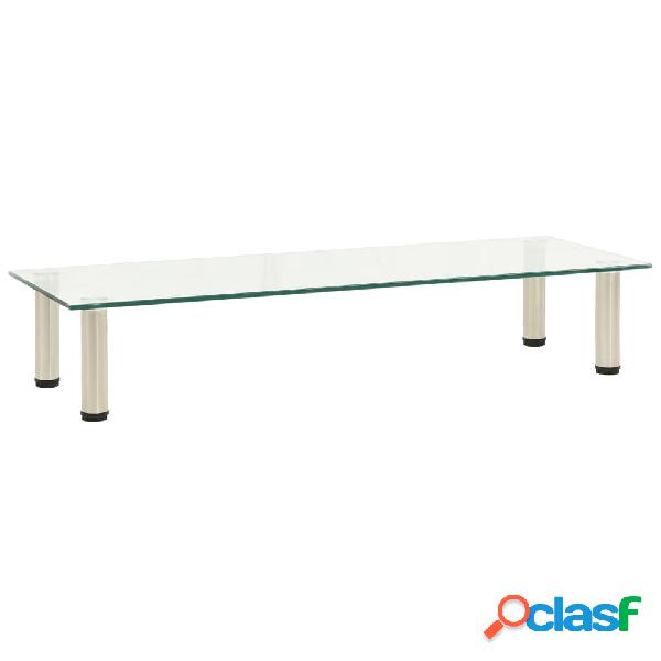 vidaXL Mueble para TV de vidrio templado transparente
