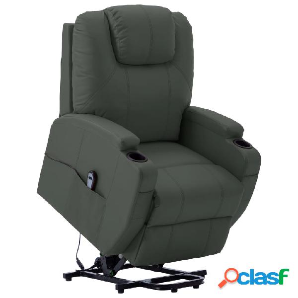 vidaXL Sillón con sistema de elevación cuero sintético
