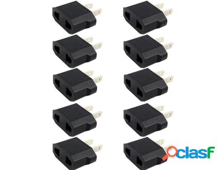 10pcs European Euro Eu To Us Usa Plug Travel Charger Adapter