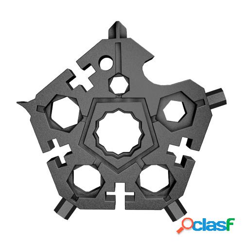 23 en 1 Copo de nieve Multiherramienta Pentagonal Copo de