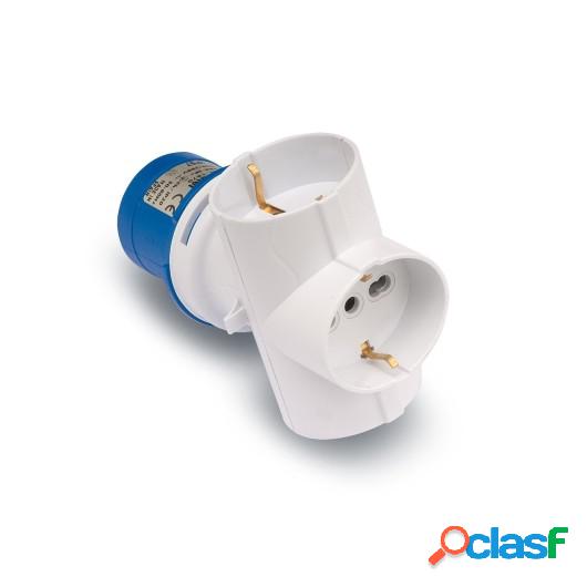 Adaptador Electricidad Tt 16A-250V Ind Triple Blanco Famat