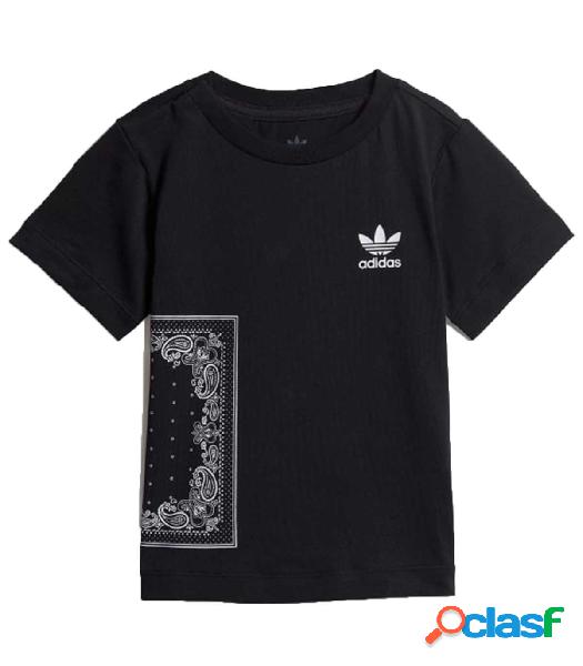 Adidas - Camiseta para Niño Negra - Bandana Tee Black Negro