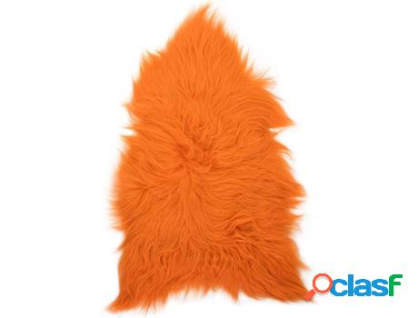 Alfombra ZERIMAR Piel de Cordero (Naranja - 100x60 cm -