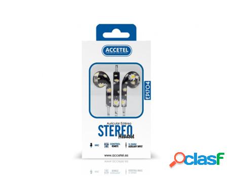 Auriculares Con Cable ACCETEL Ep1704 (Negro) (Blanco)