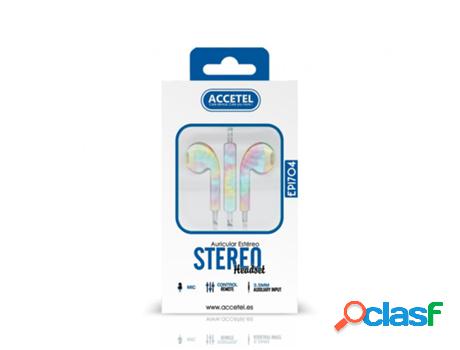 Auriculares Con Cable ACCETEL Ep1704 Rosa (Azul) Amarillo