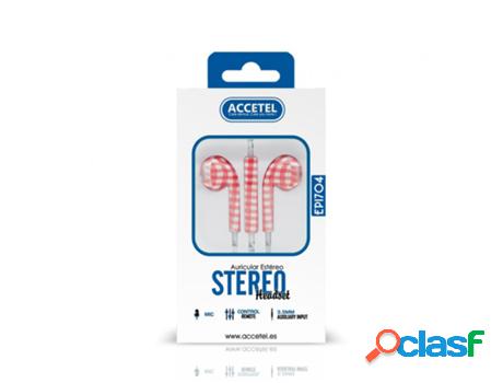 Auriculares Con Cable ACCETEL Ep1704 Rosa (Blanco)