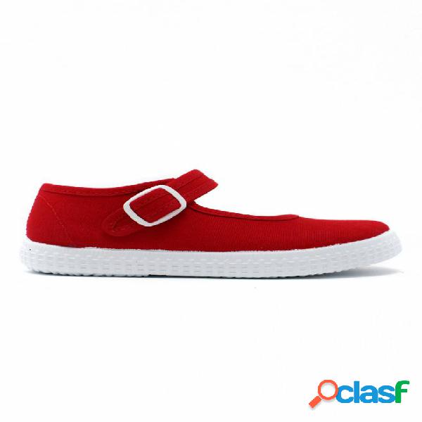 Batilas - Pepitos en rojo tipo zapatilla velcro niños