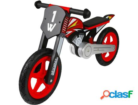 Bicicleta sin Pedales WOOMAX Madera Sport Bike Roja 12"