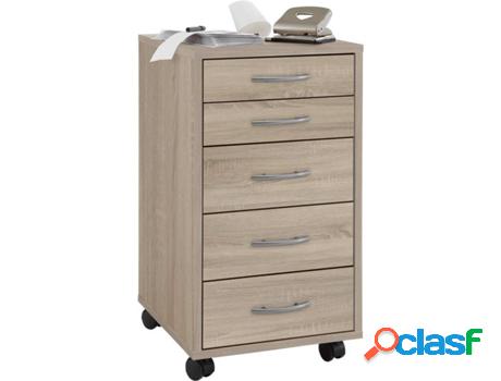 Bloque de Cajones FMD Roble (33 x 38 x 63.5 cm - Madera