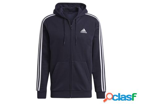 Blusa con Capuz Adidas Essentials Fleece 3-Bandes Full-Zip
