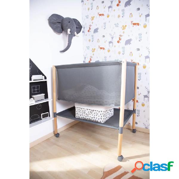 CHILDHOME Cuna Evolux antracita y natural 90x50 cm