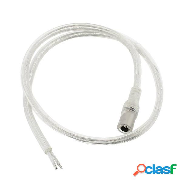 Cable de conexión dc hembra 60cm transparente