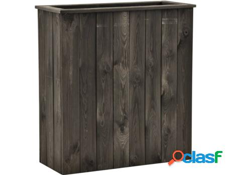Cantero de Flores VIDAXL (Gris - Madera - 74x32x80 cm)