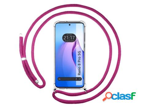 Carcasa Oppo Reno 8 Pro 5G TUMUNDOSMARTPHONE Colgante Rosa