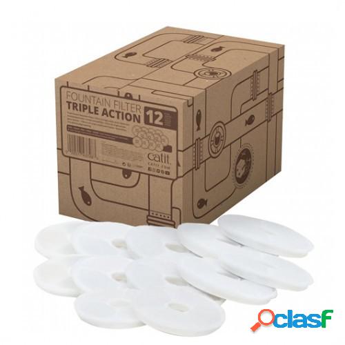 Catit Cartucho Triple Acción para Bebedero Flor 12 uds