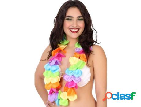 Collar DISFRAZZES Hawaiano Multicolor Con Flores Grandes