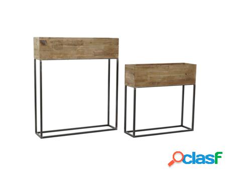 Conjunto de 2 Macetas DKD HOME DECOR (Metal - 20 x 80 x 93