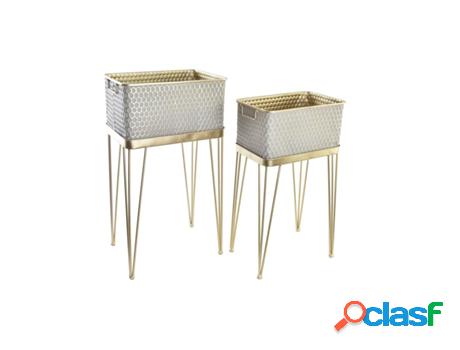 Conjunto de 2 Macetas DKD HOME DECOR (Metal - 31 x 40.5 x 76