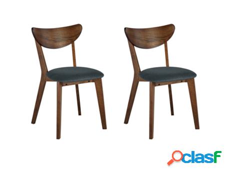 Conjunto de 2 Sillas BELIANI Erie (Madera - Marrón -)