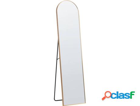 Espejo de Pie BELIANI Bagnolet (Aluminium - Dorado - 36 x 40
