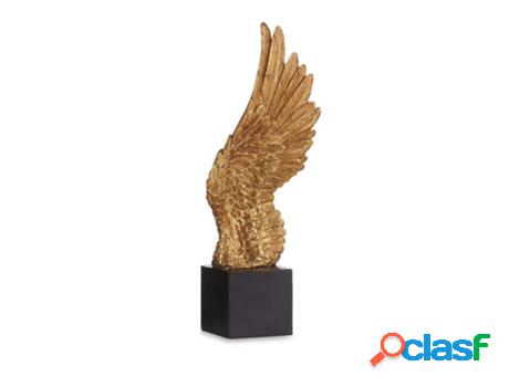 Figura Decorativa Dorado Alas De Ángel Poliresina (8 X 33,5