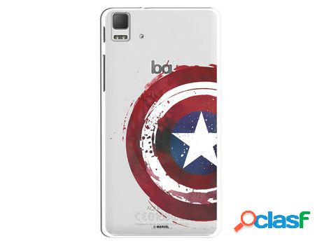 Funda Oficial Escudo Capitan America Para Bq Aquaris E5