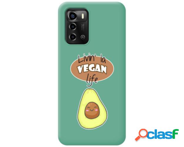 Funda Silicona Líquida Verde para ZTE Blade A72 diseño