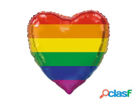 Globo WEFIESTA Foil Corazón Arco-Íris Xl