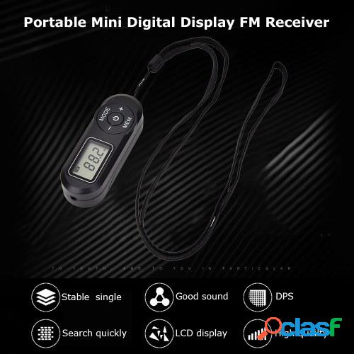 HRD-727 Mini radio FM portátil Pantalla digital Receptor FM