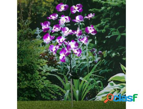 Hi Iluminação Led Solar Em Orquídea 75 Cm