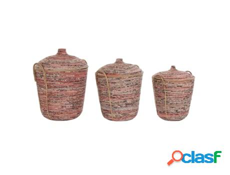Juego De Cestas Dkd Home Decor Ratán (51 X 51 X 67 Cm)