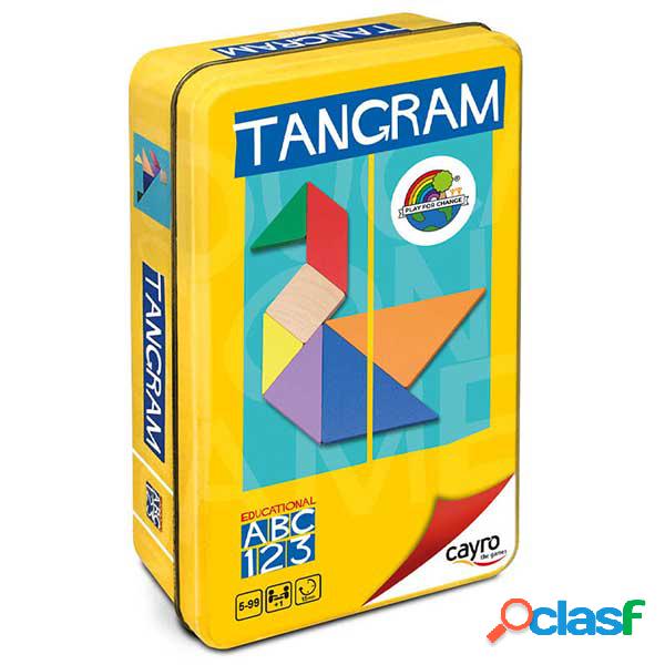 Juego Tangram Madera en Caja de Metal