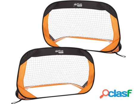 Juego de 2 Balizas AKTIVE (Naranja - Poliéster - 120x80x80
