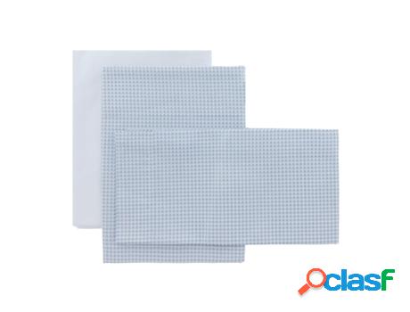 Juego de Sábana CAMBRASS Vichy10 (Algodón - Azul - 80 x