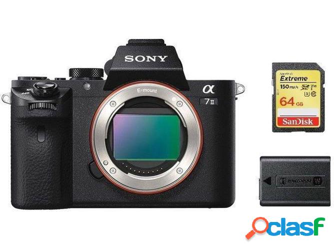 Kit Máquina Fotográfica Mirrorless SONY A7 II + 64GB SD +