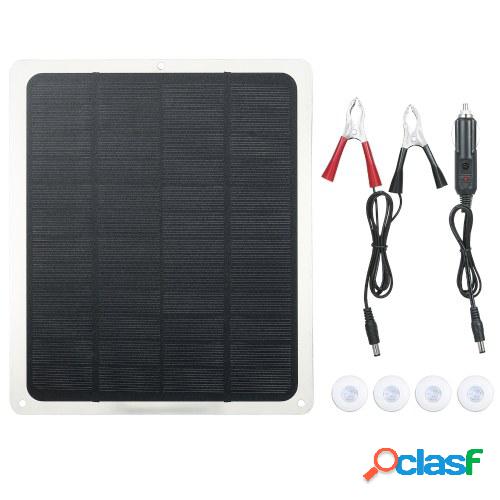 Kit de panel solar de 15 W CC 12 V/5 V con doble interfaz