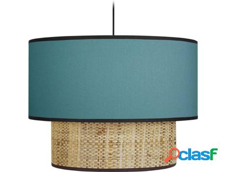 Lámpara de Suspención TOSEL Cochin B (Tela - Azul - 40 x
